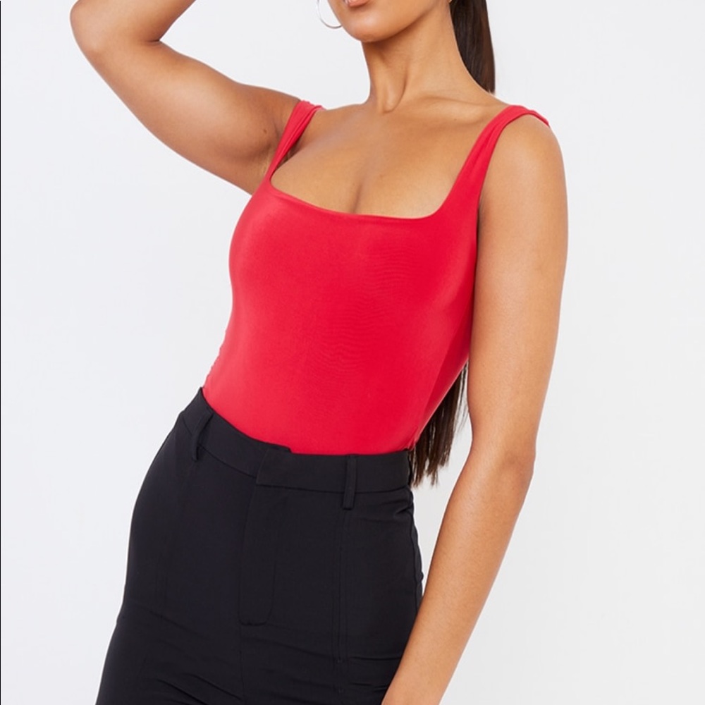 PrettyLittleThing Second Skin Squareneck Bodysuit